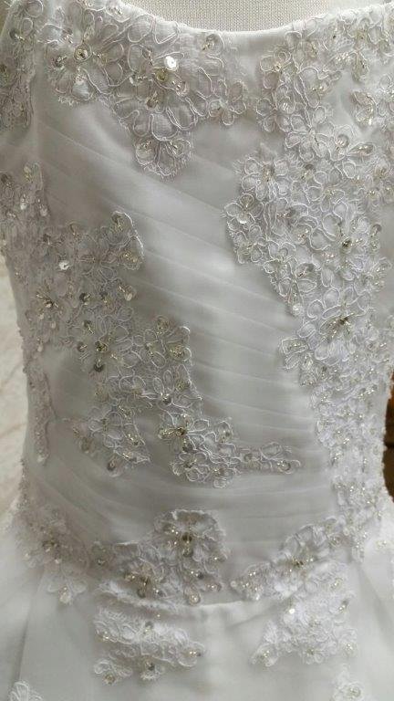 white miniature wedding dress